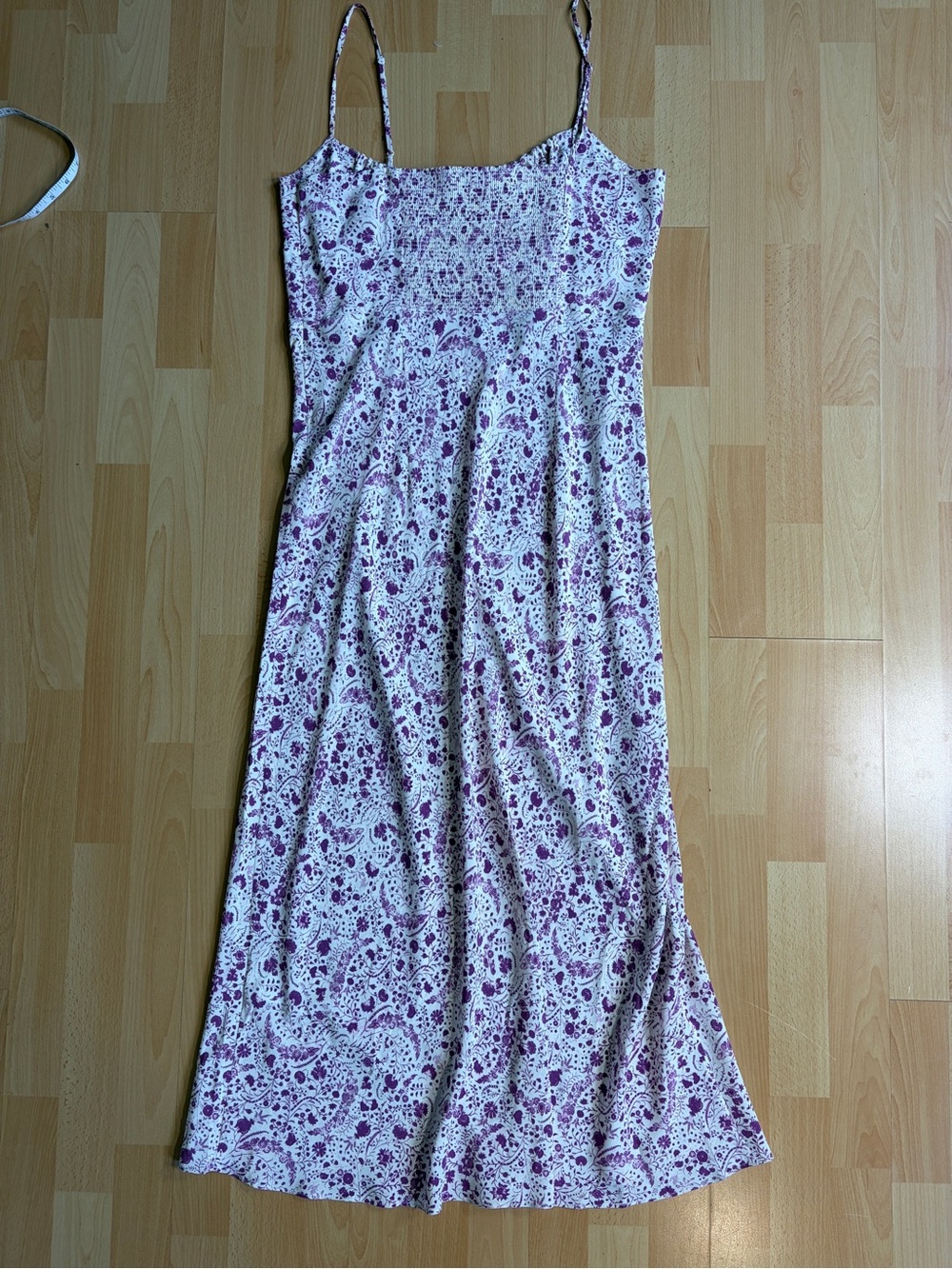 Réalisation Par The Alba Silk Babydoll Slip Dress in Mystic Purple & White XXL - Picture 12 of 16